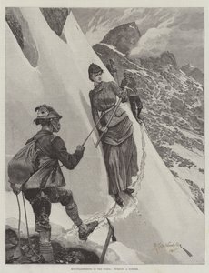 Montañismo en el Tirol, girando una Esquina